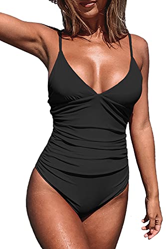 CUPSHE Women's One Piece Swimsuit Tummy Control V Neck