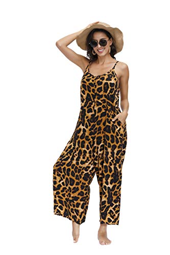 BUENOS NINOS Women's V Neck Floral Maxi Dress Boho Printed Adjustable Spaghetti Strap Ethnic Beach Long Dress with Pockets