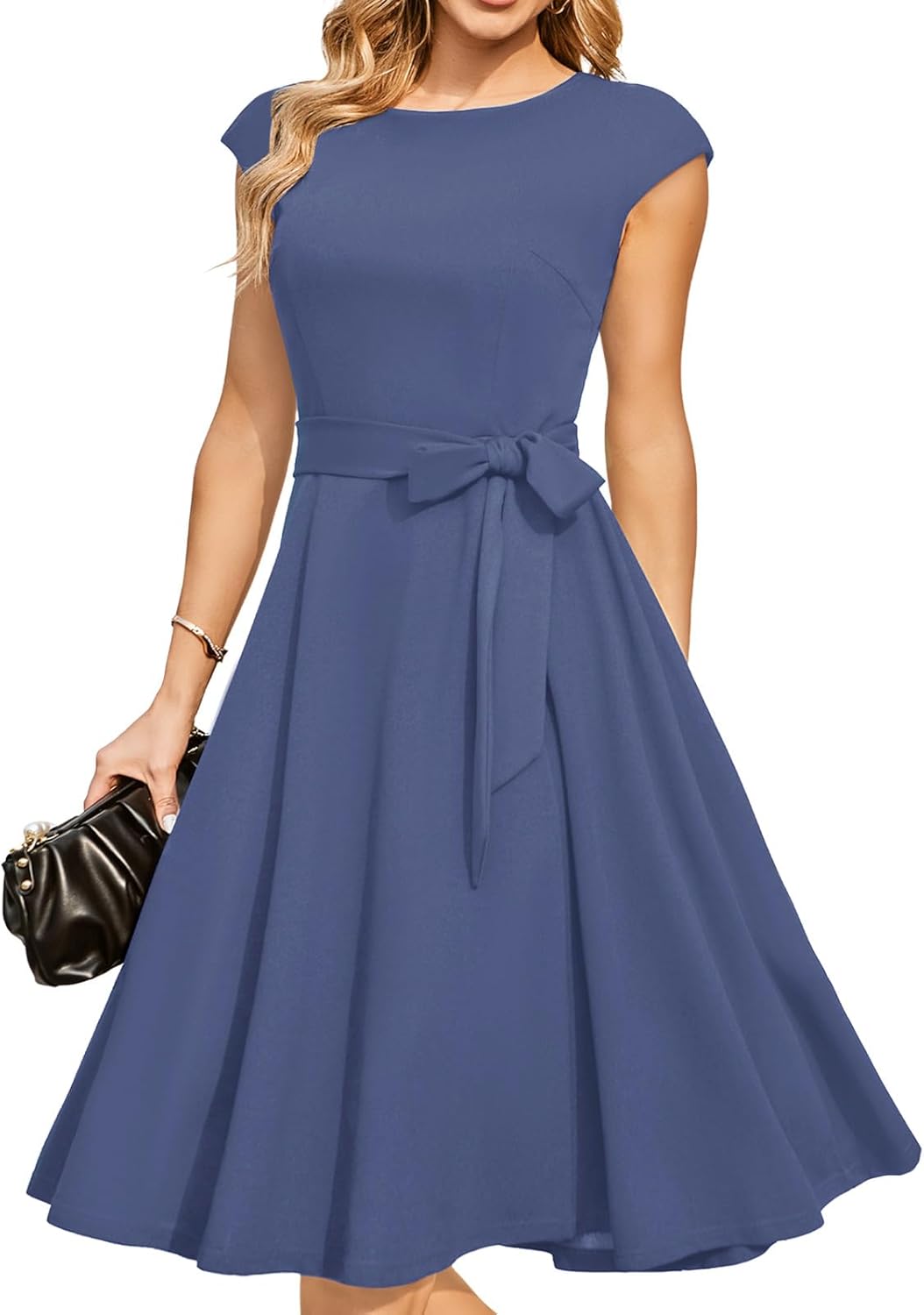DRESSTELLS Women's Cocktail Dresses, Formal Wedding Guest Church Modest Party Prom Dress 2025