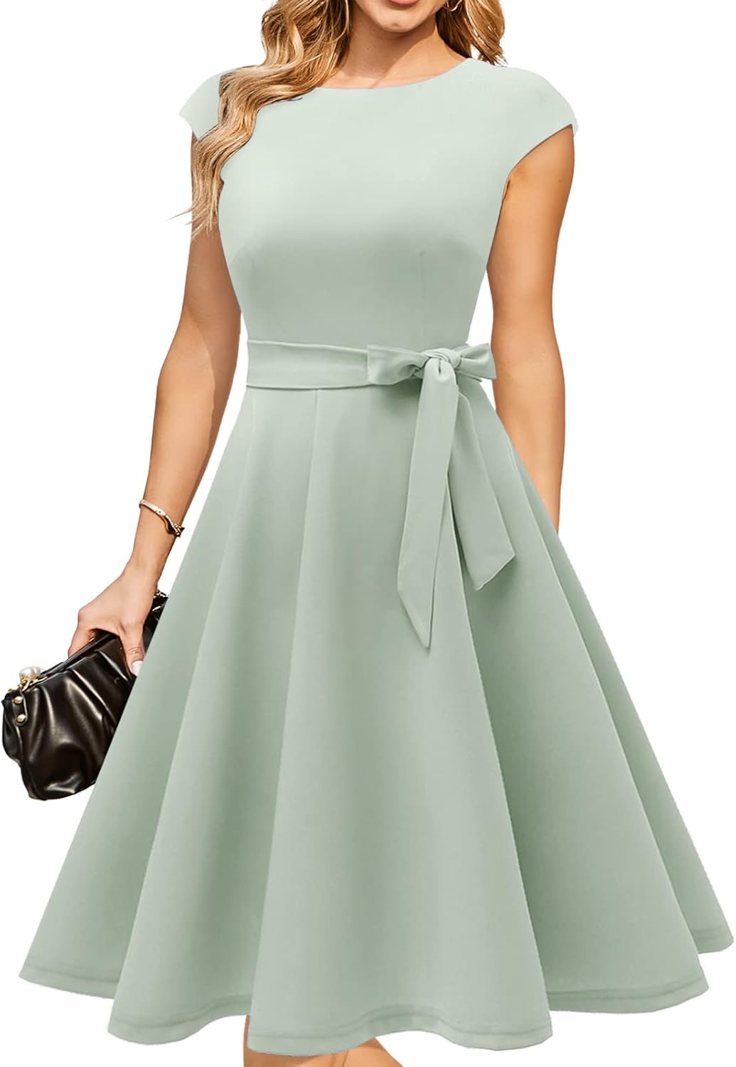 DRESSTELLS Women's Cocktail Dresses, Formal Wedding Guest Church Modest Party Prom Dress 2025
