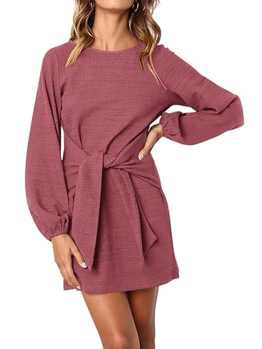 Lantern Sleeve Tie-Waist