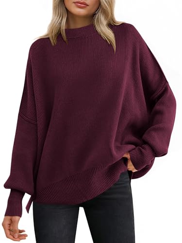 ANRABESS Crewneck Ribbed Pullover