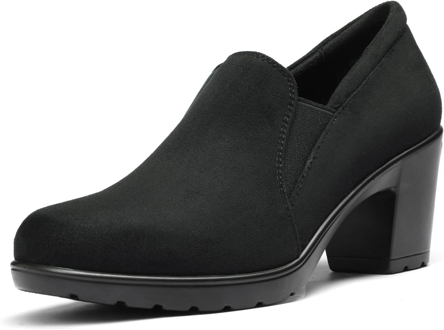 DREAM PAIRS Women's Low Chunky Block Heels Pumps Comfortable Slip-on Heeled Loafers Dress Work Shoes for Office Business