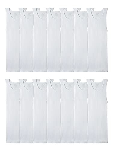 Fruit of the Loom Men's Sleeveless Tag Free Moisture Wicking Tank A-Shirt