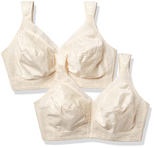 Playtex Women's Wireless Bra, 18 Hour Plus-Size Bras Available, Full Coverage, Smoothing, 4693, Single or 2-Pack