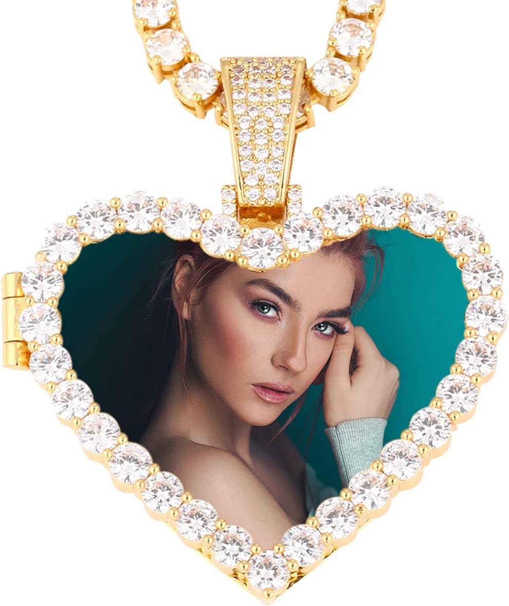 YIMERAIRE Heart Photo Necklace
