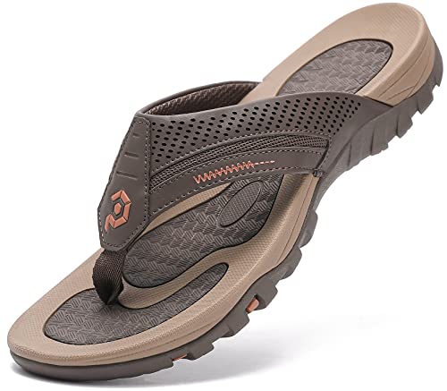Men's Flip-Flops, Thongs Sandals Durable Comfort Slippers for Beach