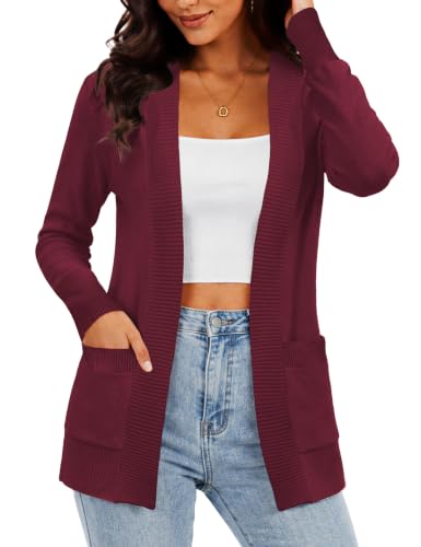 REDHOTYPE Women's Cardigans with Pockets Casual Lightweight Open Front Cardigan Sweaters for Women (S-2XL)