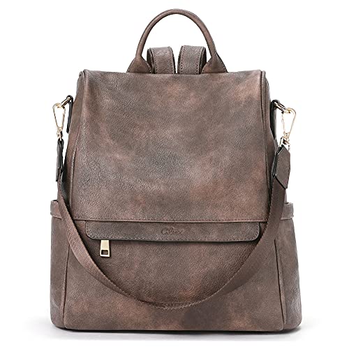 CLUCI Womens Backpack Purse Leather Anti-theft Large Fashion Designer Travel Bag Ladies Shoulder Bags