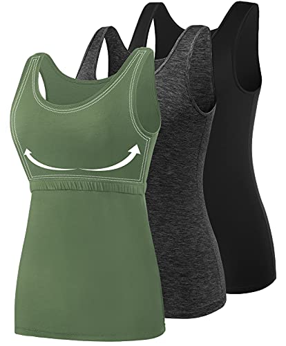 AMVELOP Cotton Shelf Bra Tanks