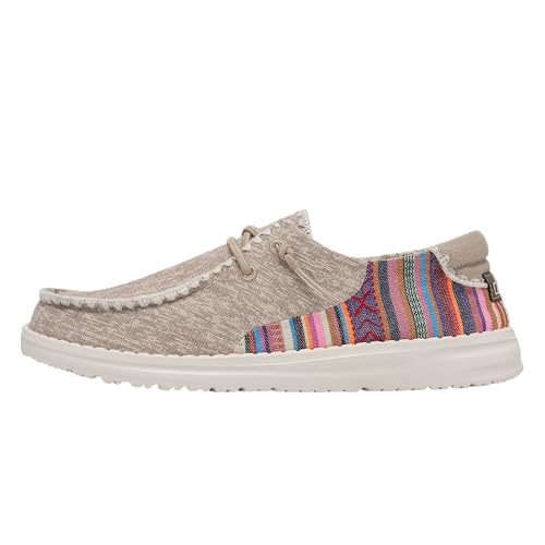 Hey Dude Women's Wendy Chambray | Women's Shoes | Women's Lace Up Loafers | Comfortable & Light-Weight