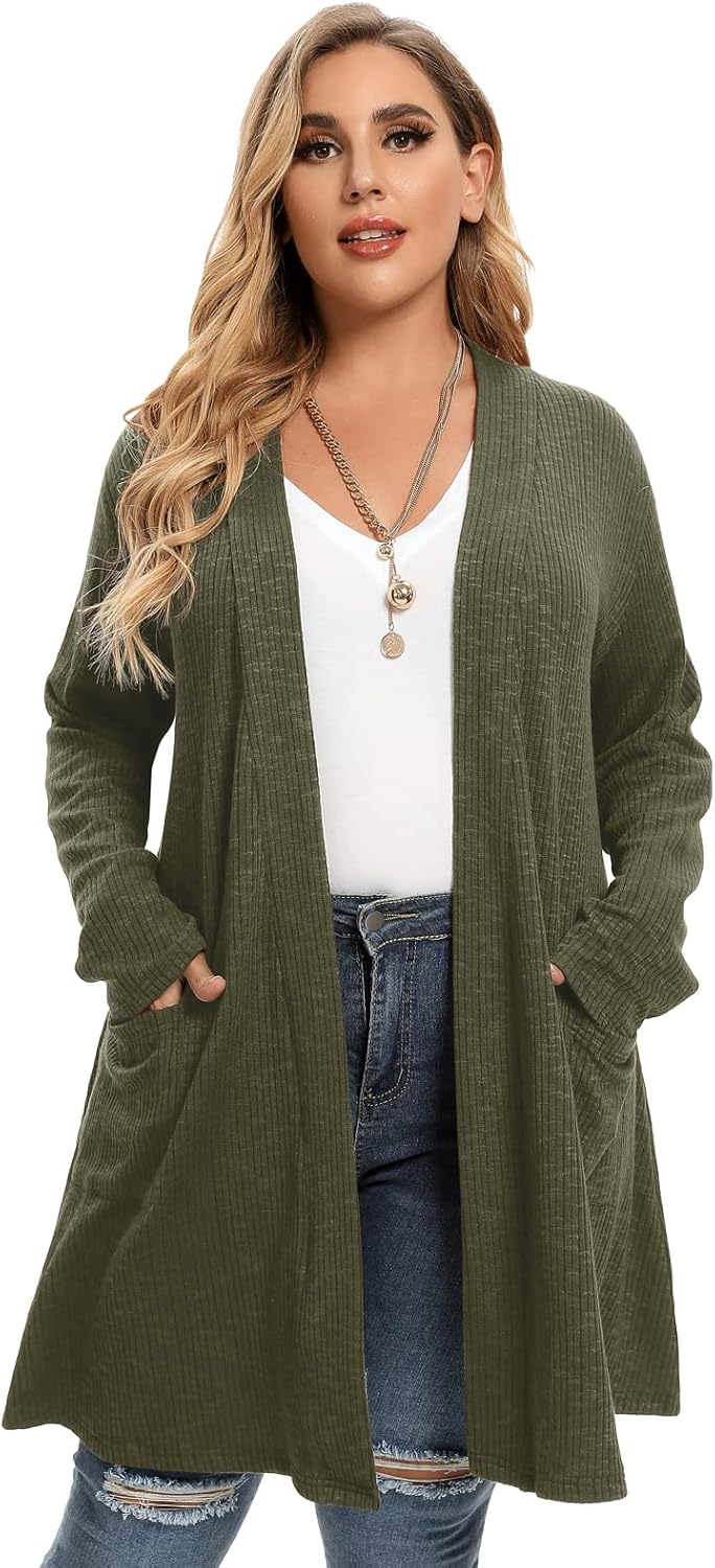 LARACE Open Front Knit Cardigan