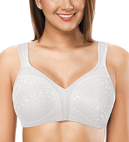 ZeroBound Women's Minimizer Bras Comfort Cushion Strap Wirefree Full Coverage Large Bust Non-Padded Bra