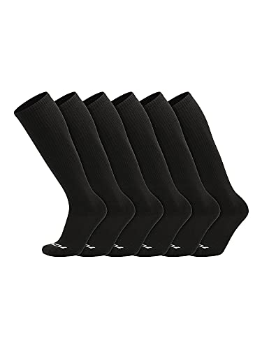 Over the Calf Work Socks for Men and Women 9-11 10-13 13-15 Moisture Wicking Tall Cushioned Knee High Boot Socks 6-pack