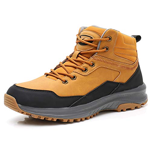 UPSOLO Mens Winter Trekking Snow Boots Water Resistant Shoes Anti-Slip Fully Fur Lined Casual Lightweight Hiking Boot