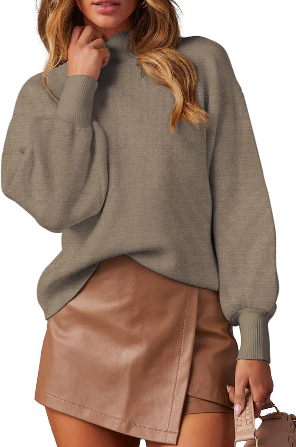 WEACZZY Mock Neck Pullover