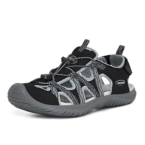 GRITION Hiking Sandals Women Closed Toe, Waterproof Lightweight Adjustable Hiking Athletic Sandals, Breathable For Beach Summer Adventure Comfortable Outdoor Sport