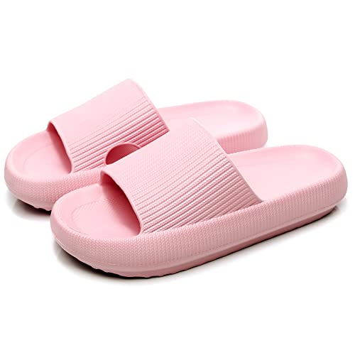 rosyclo Cloud Slippers for Women and Men, Pillow House Slippers Shower Shoes Indoor Slides Bathroom Sandals, Ultimate Comfort, Lightweight, Thick Sole, Non-Slip, Easy to Clean