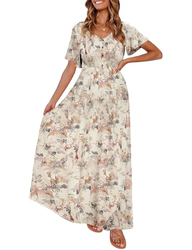 Peauty Fall Maternity Dresses for Women Maternity Photoshoot Dress with Decorative Button Baby Shower Dress
