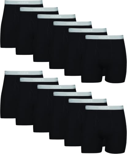 Hanes Men's Underwear Boxer Briefs Pack, Cool & Breathable Cotton Underwear for Men, No-Ride-Up, Moisture Wicking