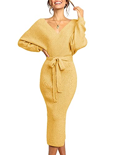 Chang Yun Wrap Sweater Dress (Casual)