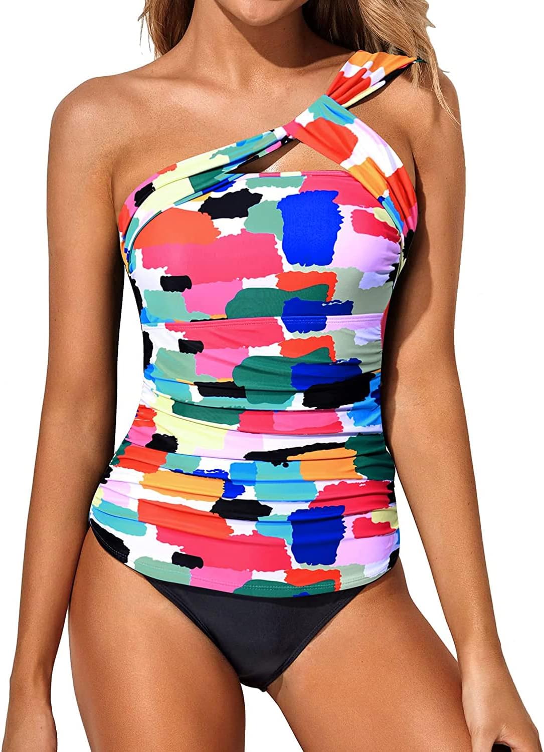 Color Block Tankini