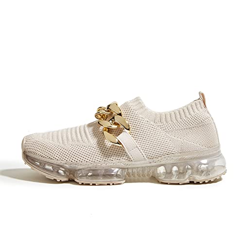 LUCKY STEP Women Air Cushion Fashion Sneakers Breathable Casual Comfortable Lightweight Walking Shoes