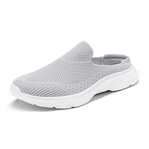 DREAM PAIRS Mules for Women Shoes Slip on Sneakers Knit Flats Lightweight Breathable Comfortable Walking Shoes