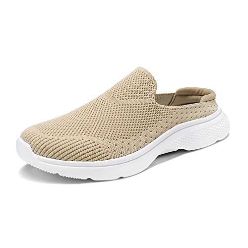 DREAM PAIRS Mules for Women Shoes Slip on Sneakers Knit Flats Lightweight Breathable Comfortable Walking Shoes