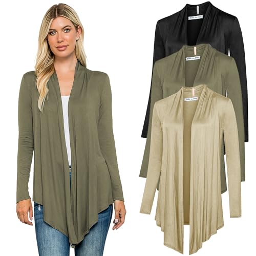 Free to Live 3 Pack Long Sleeve Cardigan (Most Reviewed)