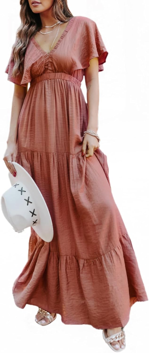Amegoya Floral Ruffle Maxi (Most Reviewed)