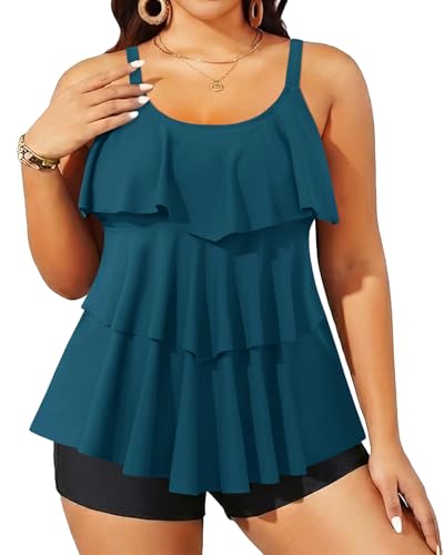 Yonique Plus Size Tankini (Black)