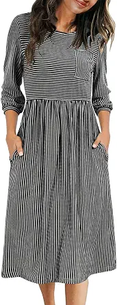 MEROKEETY Striped Midi (Value)