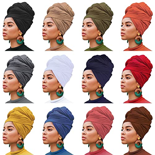 XTREND 12 Pieces Stretch Head Wrap