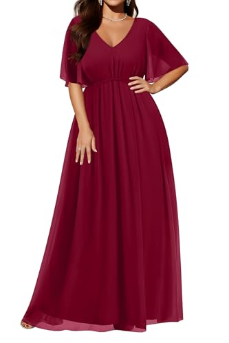 Pinup Fashion Bridesmaid Chiffon Maxi