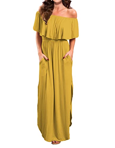 VERABENDI Off Shoulder Ruffle Maxi
