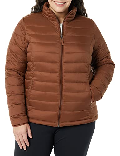 Amazon Essentials Women's Lightweight Long-Sleeve Water-Resistant Packable Puffer Jacket (Available in Plus Size)