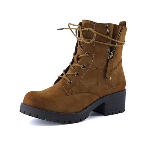 Dunes Women's Kobe Heeled Combat Boots