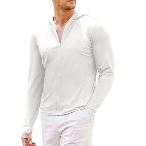 COOFANDY Men Full Zip UPF 50 Sun Protection Hoodie Jacket