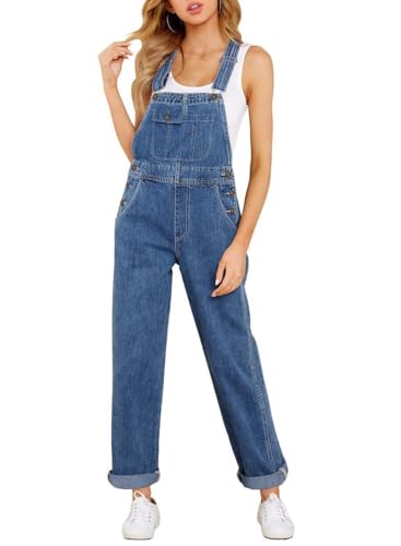 Vetinee Womens Overalls Denim (Stable Fit)