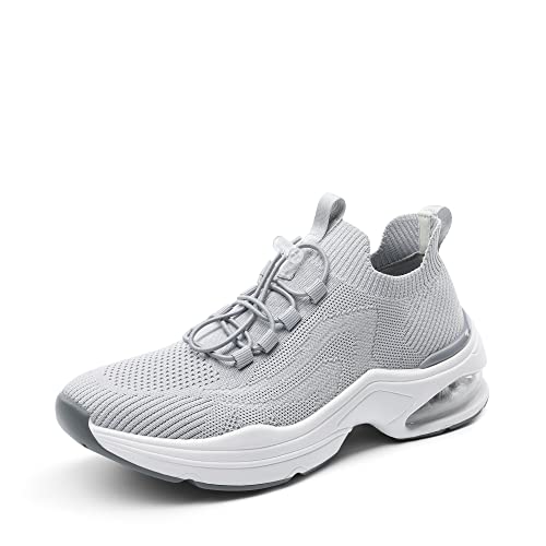 DREAM PAIRS Women's Walking Sneakers, Slip-on Air Cushion Slip Resistant Tennis Shoes - Breathable Upper - Removable Insole - Casual Gym Workout Nurse Restaurant Work Shoe