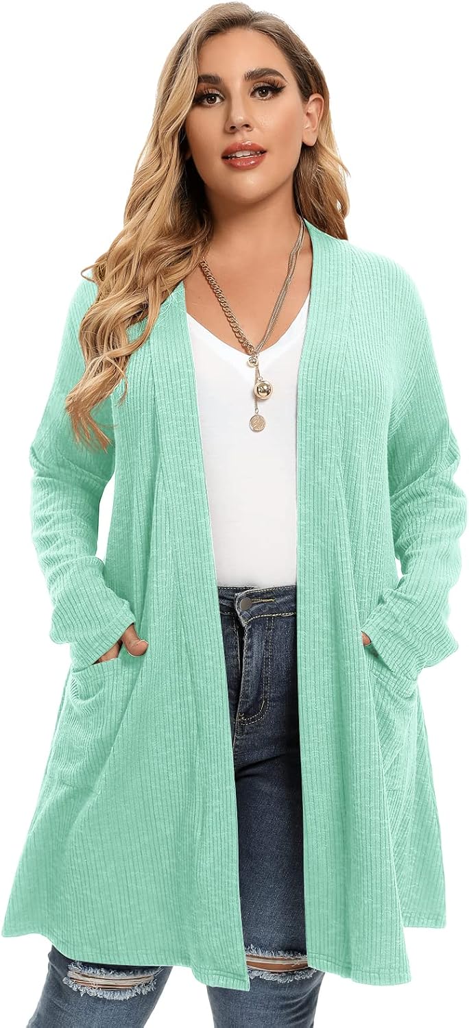 LARACE Open Front Knit Cardigan