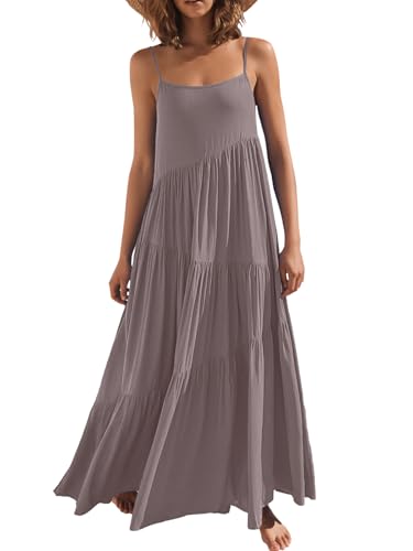 ANRABESS Spaghetti Strap Flowy Maxi