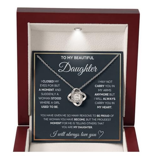 To My Beautiful Daughter Necklace (LED Box)