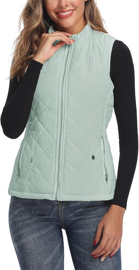 LONGKING Lightweight Zip Quilted Vest