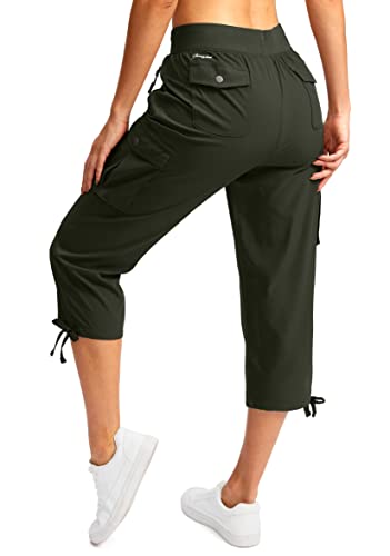 Soothfeel Women's Cargo Capris Pants with 6 Pockets Lightweight Quick Dry Travel Hiking Summer Pants for Women Casual