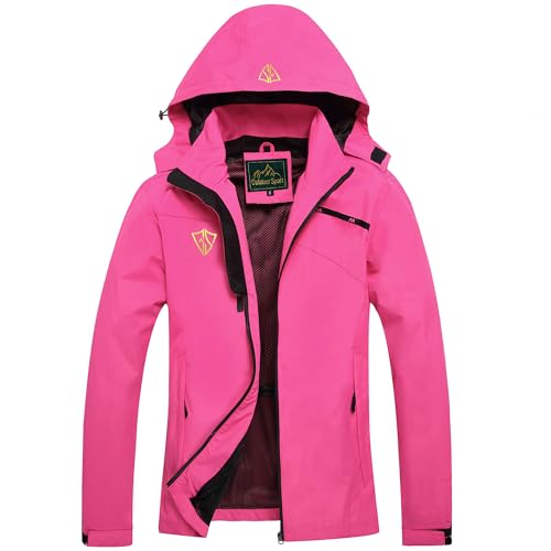 GIISAM Women's Waterproof Rain Jacket