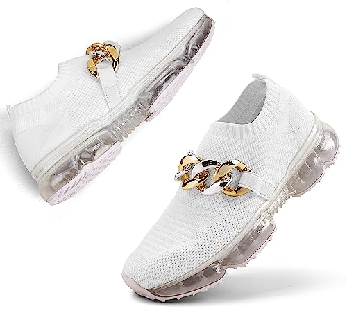 LUCKY STEP Women Air Cushion Fashion Sneakers Breathable Casual Comfortable Lightweight Walking Shoes