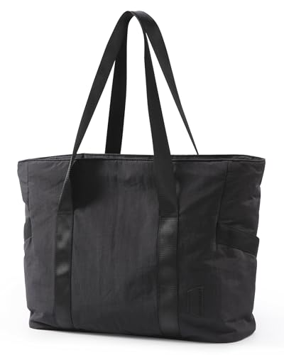 BAGSMART Tote Bag for Women with Zipper, Gym tote with Compartments, Work Tote Nurse Dance Yoga Bag for Travel