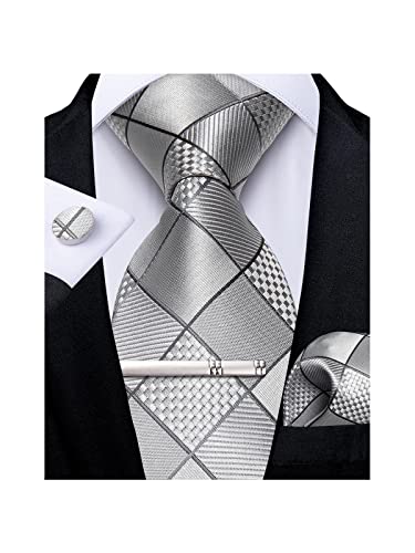 DiBanGu Silk Plaid Tie Set